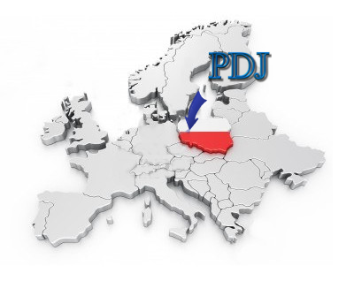 Mapa Europy PDJ z zaznaczoną Polską